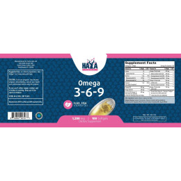 Омега 3-6-9 Haya Labs Omega 3-6-9 Flax, Fish & Borage Oils 1200 mg 100softgels