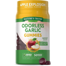 Odorless Garlic (Apple Explosion), 50 Vegan Gummies Nature's Truth