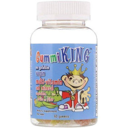 Multi-Vitamin and Mineral, Vegetables, Fruits and Fiber, For Kids, 60 Gummies GummiKing