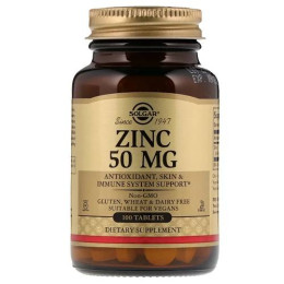 Цинк Zinc 50 mg 100 tablets Solgar