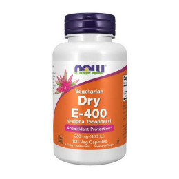 Вітамін Е NOW Dry E-400 100 veg capsules