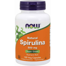 Спирулина Now Spirulina 500mg 120 caps NOW