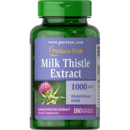 Екстракт розторопши Puritan's Pride Milk Thistle Extract 1000 mg 180 Softgels Puritan's Pride