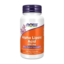 Альфа-ліпоєва кислота NOW Alpha Lipoic Acid 250 mg 120 caps GMP