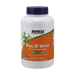 Кора мурашиного дерева Now Pau D'Arco 500 mg 250 veg caps ARCO