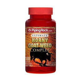 Рогатий Козій бур'ян Piping Rock Ultimate Horny Goat Weed Complex, 100 Vegetarian Capsules Piping Rock