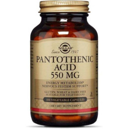 Пантотеновая кислота Solgar Pantothenic Acid 550 mg 100 caps Solgar