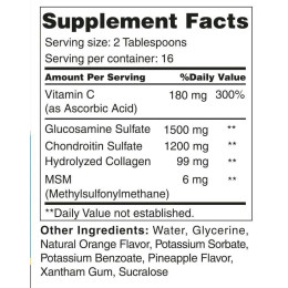 Хондропротектор Earth's Creation Liquid Glucosamine Chondrotin + Vit C 473ml Earth's Creation