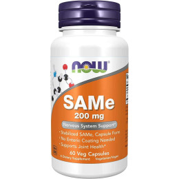 S-аденозилметіонін Now SAMe (Disulfate Tosylate), 200 mg, 60 Veg Capsules NOW