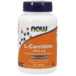 L-карнитин Now L-Carnitine 1000mg 50tabl NOW