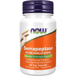 Серрапептаза Now Serrapeptase, 60 Veg Capsules NOW