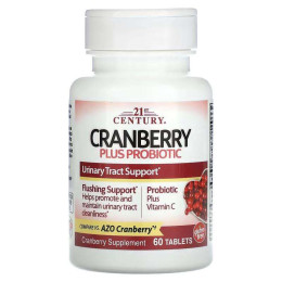 Журавлина з пробіотиками 21st Century Cranberry Plus Probiotic 60 Tablets 21st Century