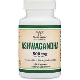 Екстракт ашваганди Double Wood Supplements Ashwagandha 20:1 Extract 500 mg 120 capsules