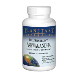 Full Spectrum Ashwagandha, 570 mg, 120 Tablets Planetary Herbals