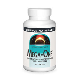 Mega-One High Potency Multi-Vitamin with Minerals 60 Tablets Source Naturals