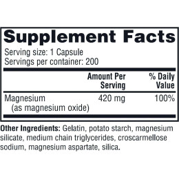 Magnesium Caps, 420 mg, 200 Capsules TwinLab