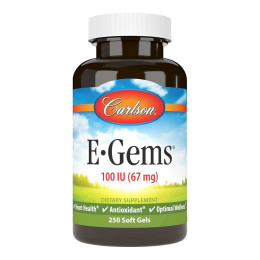 E-Gems, 67 mg (100 IU), 250 Softgels Carlsson