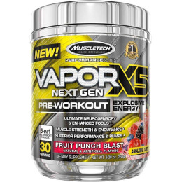 Предтренировочный комплекс Muscletech Vapor X5 Next Gen Pre-Workout 263 g (Fruit punch blast) Muscletech