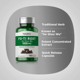 Екстракт Фо-ті Piping Rock Fo-Ti Root He-Shou-Wu 1000 mg 180 Quick Release Capsules Piping Rock