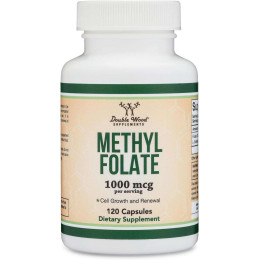 Метилфолат Double Wood Supplements Methylfolate 1000 mcg 5-MTHF (1700 DFE) 120 capsules