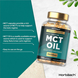 Масло МСТ Horbäach MCT Oil, 3600 mg, 150 Softgels