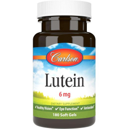 Лютеїн Carlson Labs Lutein 6 mg 180 Soft Gels Carlsson