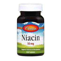 Ніацин Carlson Labs Niacin 50 mg 300 tabs Carlsson