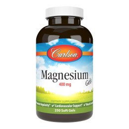 Магній Carlson Labs Magnesium Gels 400 mg 250 Soft Gels Carlsson