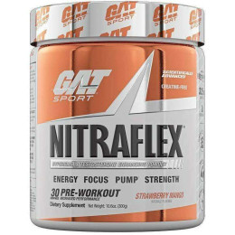 Предтренировочный комплекс GAT Nitraflex 300 g (Strawberry Mango) German American Technologies