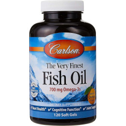 Омега-3 Carlson Labs The Very Finest Fish Oil 700 mg 120 Soft Gels (350 mg per Soft Gel) (Orange) Carlsson