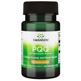 PQQ, Pyrroloquinoline Quinone, Cellular Energy and Brain, 20 mg, 30 Veggie Caps Swanson