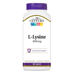 L-лизин 21st Century L-Lysine 1000 mg 90 Tablets 21st Century