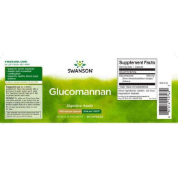 Глюкоманнан Swanson Glucomannan, 665 mg, 90 Capsules Swanson