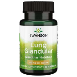 Підтримка легеневих залоз Swanson Lung Glandular, 250 mg, 60 Capsules Swanson