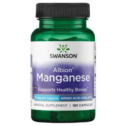 Марганец Swanson Albion Manganese, 10 mg, 180 Capsules Swanson