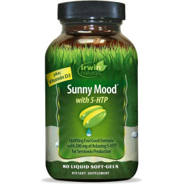 Підтримка настрою Irwin Naturals Sunny Mood with 5-HTP, Plus Vitamin D3, 80 Liquid Soft-Gels Irwin Naturals