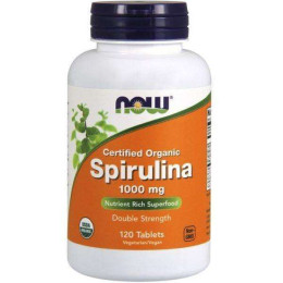 Спіруліна Now Spirulina 1000 mg 120 tabl NOW