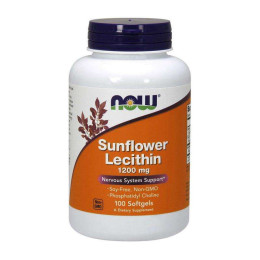 Лецитин Now Sunflower Lecithin 1200 mg 100 softgels NOW