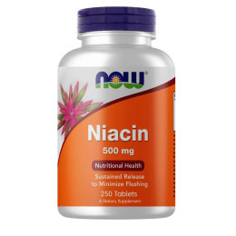 Вітамін В3 NOW Foods Niacin 500 mg 250 tabs NOW