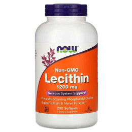 Лецитин Now Lecithin 1200 mg 200 softgels NOW