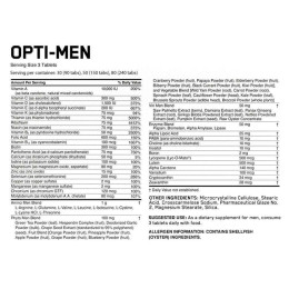 Витаминно-минеральный комплекс для мужчин Opti-Men 150 tabl Optimum Nutrition