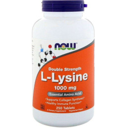 L-лізин Now L-Lysine 1000mg 250 tabs NOW