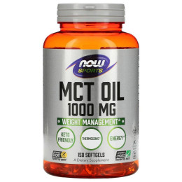 Масло МСТ Now Foods (MCT Oil) 1000 мг 150 гелевых капсул