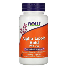 Альфа-липоевая кислота Now Foods (Alpha Lipoic Acid) 250 мг 60 капсул