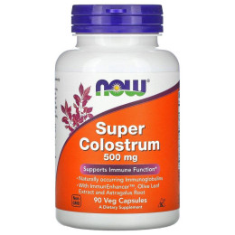 Колострум Молозиво Now Foods (Super Colostrum Immune Function Support) 500 мг 90 растительных капсул