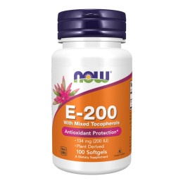 E-200 Mixed Tocopherols - 100 sgels Now Foods