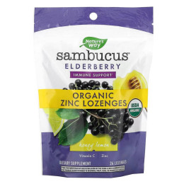 Sambucus Organic Honey Lemon Lozenge - 24ct Nature's Way