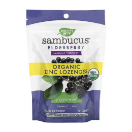 Sambucus Organic Lozenges Mint - 24 cnt Nature's Way