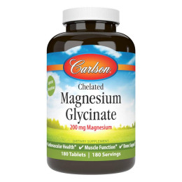 Chelated Magnesium Glycinate - 180 tabs Carlson Laboratories