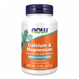 Calcium Magnesium Citrate Powder - 227g Now Foods